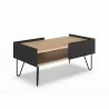 TemaHome Nina Coffee Table in Light Oak & Pure Black - Angled View - TemaHome Nina Coffee Table in Light Oak & Pure Black - Angled View