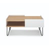 TemaHome Nina Coffee Table in Light Oak & Pure White - Front
