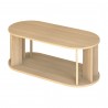 TemaHome Nora Coffee Table in Light Oak - Top Angled