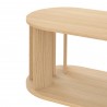 TemaHome Nora Coffee Table in Light Oak - Tabletop Edge