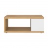 TemaHome Berlin Coffee Table in Pure White with Plywood Edge - Front
