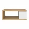 TemaHome Berlin Coffee Table in Pure White with Plywood Edge - Front - TemaHome Berlin Coffee Table in Pure White with Plywood Edge - Front