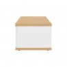 TemaHome Berlin Coffee Table in Pure White with Plywood Edge - Cabinet Side