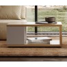 TemaHome Berlin Coffee Table in Pure White with Plywood Edge - Lifestyle