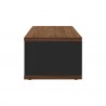 TemaHome Berlin Coffee Table in Walnut & Pure Black - Cabinet Side