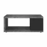 TemaHome Berlin Coffee Table in Concrete Look & Pure Black - Front - TemaHome Berlin Coffee Table in Concrete Look & Pure Black - Front