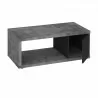 TemaHome Berlin Coffee Table in Concrete Look & Pure Black - Angled with Opened Cabinet - TemaHome Berlin Coffee Table in Concrete Look & Pure Black - Angled with Opened Cabinet