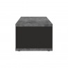TemaHome Berlin Coffee Table in Concrete Look & Pure Black - Cabinet Side