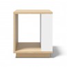 TemaHome Ella Side Table 40 in Melamine Light Oak & Pure White - Front