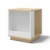 TemaHome Ella Side Table 40 in Melamine Light Oak & Pure White - Corner Edge  - TemaHome Ella Side Table 40 in Melamine Light Oak & Pure White - Corner Edge 