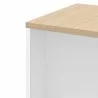 TemaHome Ella Side Table 40 in Melamine Light Oak & Pure White - Tabletop Detail - TemaHome Ella Side Table 40 in Melamine Light Oak & Pure White - Tabletop Detail