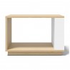TemaHome Ella Side Table 70 in Melamine Light Oak & Pure White - Front