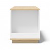 TemaHome Ella Side Table 70 in Melamine Light Oak & Pure White - Shelf Side