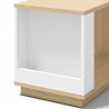 TemaHome Ella Side Table 70 in Melamine Light Oak & Pure White - Shelf Detail