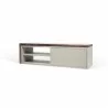 TemaHome Move Tv Table in Walnut & Matte Grey - Back Angled - TemaHome Move Tv Table in Walnut & Matte Grey - Back Angled