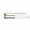 TemaHome Move Tv Table in Pure White with Plywood Edge - Front View - TemaHome Move Tv Table in Pure White with Plywood Edge - Front View