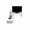 TemaHome Cliff Tv Bench in Pure White - Side Folded - TemaHome Cliff Tv Bench in Pure White - Side Folded