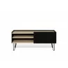 TemaHome Nina TV Table in Light Oak & Pure Black - Front - TemaHome Nina TV Table in Light Oak & Pure Black - Front