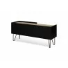 TemaHome Nina TV Table in Light Oak & Pure Black - Back Angled - TemaHome Nina TV Table in Light Oak & Pure Black - Back Angled
