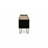 TemaHome Nina TV Table in Light Oak & Pure Black - Side - TemaHome Nina TV Table in Light Oak & Pure Black - Side