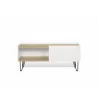 TemaHome Nina TV Table in Light Oak & Pure White - Front - TemaHome Nina TV Table in Light Oak & Pure White - Front