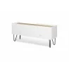 TemaHome Nina TV Table in Light Oak & Pure White - Back Angled - TemaHome Nina TV Table in Light Oak & Pure White - Back Angled