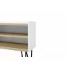 TemaHome Nina TV Table in Light Oak & Pure White - Shelf Detail - TemaHome Nina TV Table in Light Oak & Pure White - Shelf Detail