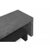 TemaHome Cliff Tv Bench in Concrete Look & Pure Black - Edge Corner - TemaHome Cliff Tv Bench in Concrete Look & Pure Black - Edge Corner