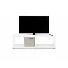 TemaHome Berlin TV Stand in Pure White - Front with TV - TemaHome Berlin TV Stand in Pure White - Front with TV