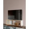 TemaHome Berlin TV Stand in Pure White with Plywood Edge - Lifestyle - TemaHome Berlin TV Stand in Pure White with Plywood Edge - Lifestyle