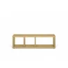 TemaHome Berlin TV Stand in Pure White with Walnut - Front - TemaHome Berlin TV Stand in Pure White with Walnut - Front
