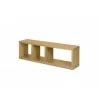 TemaHome Berlin TV Stand in Pure White with Walnut - Back Angled - TemaHome Berlin TV Stand in Pure White with Walnut - Back Angled