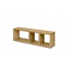 TemaHome Berlin TV Stand in Pure White with Walnut - Angled