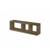 TemaHome Berlin TV Stand in Pure White with Oak - Back Angled - TemaHome Berlin TV Stand in Pure White with Oak - Back Angled
