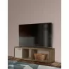 TemaHome Berlin TV Stand in Pure White with Oak - Lifestyle - TemaHome Berlin TV Stand in Pure White with Oak - Lifestyle