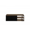 TemaHome Albi TV Table in Walnut & Black - Front