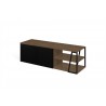 TemaHome Albi TV Table in Walnut & Black - Angled View