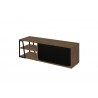 TemaHome Albi TV Table in Walnut & Black - Top Angled