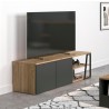 TemaHome Albi TV Table in Walnut & Black - Lifestyle