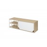 TemaHome Albi TV Table Light Oak & White - Top Angled 