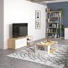 TemaHome Albi TV Table Light Oak & White - Lifesytle 2