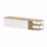 TemaHome Albi TV Stand 190 Light Oak & White - Shelf Angle - TemaHome Albi TV Stand 190 Light Oak & White - Shelf Angle