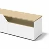TemaHome Verone TV Stand in Light Oak & Pure White - Shelf Detail - TemaHome Verone TV Stand in Light Oak & Pure White - Shelf Detail