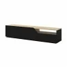 TemaHome Verone TV Stand in Light Oak & Pure Black - Angled View - TemaHome Verone TV Stand in Light Oak & Pure Black - Angled View