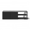 TemaHome Albi TV Table in Concrete Look & Black - Front Viwe