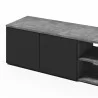TemaHome Albi TV Table in Concrete Look & Black - CCabinet Top Angled - TemaHome Albi TV Table in Concrete Look & Black - CCabinet Top Angled