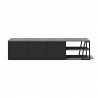 TemaHome Albi TV Stand 190 in Concrete Look & Black - Front
