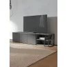 TemaHome Albi TV Stand 190 in Concrete Look & Black - Lifestyle 2 - TemaHome Albi TV Stand 190 in Concrete Look & Black - Lifestyle 2