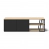 TemaHome Albi TV Table in Light Oak & Black - Front