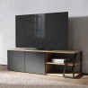 TemaHome Albi TV Table in Light Oak & Black - Lifestyle